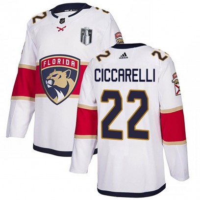 Men's Authentic Florida Panthers Dino Ciccarelli Adidas Away 2023 Stanley Cup Final Jersey - White