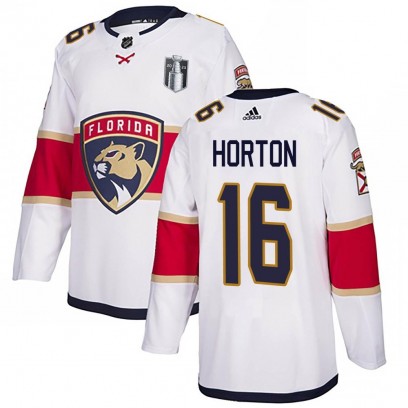 Men's Authentic Florida Panthers Nathan Horton Adidas Away 2023 Stanley Cup Final Jersey - White