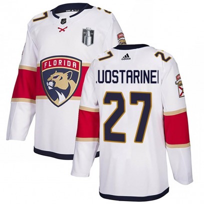 Men's Authentic Florida Panthers Eetu Luostarinen Adidas Away 2023 Stanley Cup Final Jersey - White