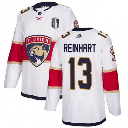 Men's Authentic Florida Panthers Sam Reinhart Adidas Away 2023 Stanley Cup Final Jersey - White