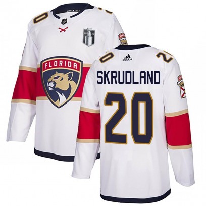 Men's Authentic Florida Panthers Brian Skrudland Adidas Away 2023 Stanley Cup Final Jersey - White