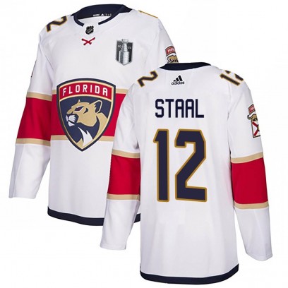 Men's Authentic Florida Panthers Eric Staal Adidas Away 2023 Stanley Cup Final Jersey - White