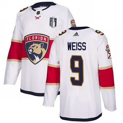 Men's Authentic Florida Panthers Stephen Weiss Adidas Away 2023 Stanley Cup Final Jersey - White