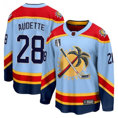 Youth Breakaway Florida Panthers Donald Audette Fanatics Branded Special Edition 2.0 2023 Stanley Cup Final Jersey - Light Blue