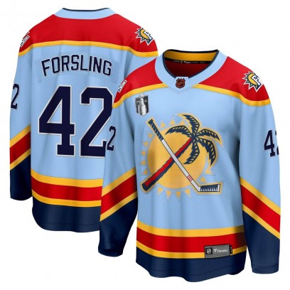 Youth Breakaway Florida Panthers Gustav Forsling Fanatics Branded Special Edition 2.0 2023 Stanley Cup Final Jersey - Light Blue