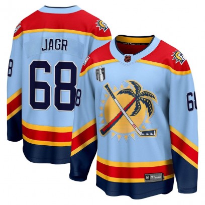 Youth Breakaway Florida Panthers Jaromir Jagr Fanatics Branded Special Edition 2.0 2023 Stanley Cup Final Jersey - Light Blue