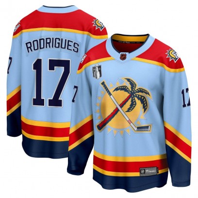 Youth Breakaway Florida Panthers Evan Rodrigues Fanatics Branded Special Edition 2.0 2023 Stanley Cup Final Jersey - Light Blue