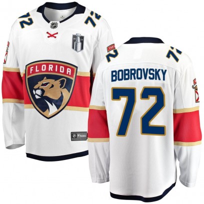 Men's Breakaway Florida Panthers Sergei Bobrovsky Fanatics Branded Away 2023 Stanley Cup Final Jersey - White
