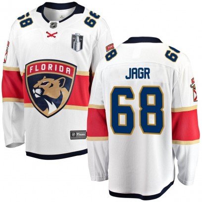 Men's Breakaway Florida Panthers Jaromir Jagr Fanatics Branded Away 2023 Stanley Cup Final Jersey - White