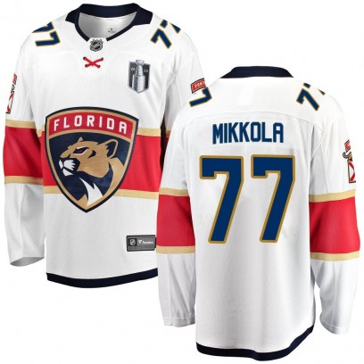 Men's Breakaway Florida Panthers Niko Mikkola Fanatics Branded Away 2023 Stanley Cup Final Jersey - White