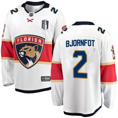 Youth Breakaway Florida Panthers Tobias Bjornfot Fanatics Branded Away 2023 Stanley Cup Final Jersey - White