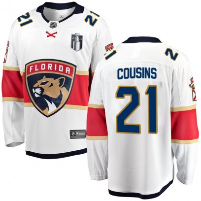 Youth Breakaway Florida Panthers Nick Cousins Fanatics Branded Away 2023 Stanley Cup Final Jersey - White