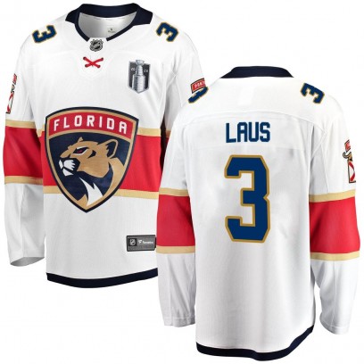 Youth Breakaway Florida Panthers Paul Laus Fanatics Branded Away 2023 Stanley Cup Final Jersey - White
