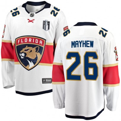 Youth Breakaway Florida Panthers Gerry Mayhew Fanatics Branded Away 2023 Stanley Cup Final Jersey - White