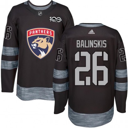 Youth Authentic Florida Panthers Uvis Balinskis 1917-2017 100th Anniversary Jersey - Black