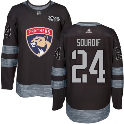 Youth Authentic Florida Panthers Justin Sourdif 1917-2017 100th Anniversary Jersey - Black