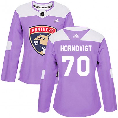 Women's Authentic Florida Panthers Patric Hornqvist Adidas Fights Cancer Practice Jersey - Purple