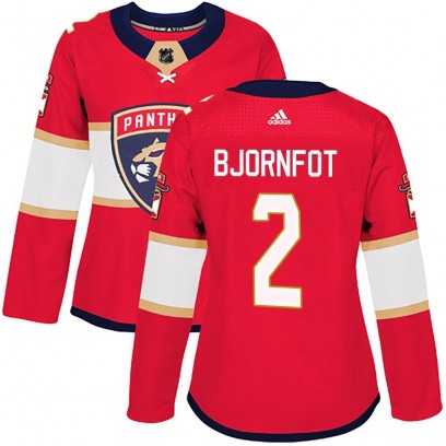 Women's Authentic Florida Panthers Tobias Bjornfot Adidas Home Jersey - Red