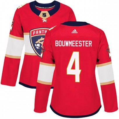 Women's Authentic Florida Panthers Jay Bouwmeester Adidas Home Jersey - Red