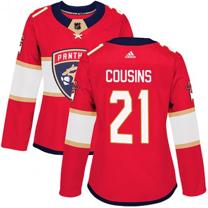 Women's Authentic Florida Panthers Nick Cousins Adidas Home Jersey - Red