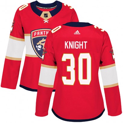 Women's Authentic Florida Panthers Spencer Knight Adidas Home Jersey - Red