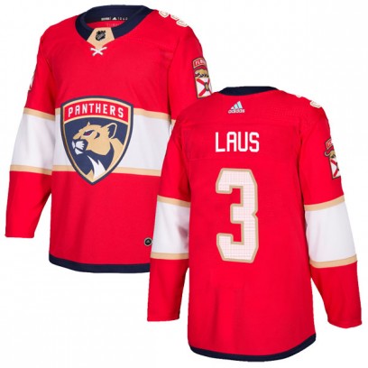 Men's Authentic Florida Panthers Paul Laus Adidas Home Jersey - Red