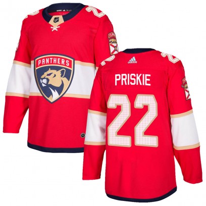 Men's Authentic Florida Panthers Chase Priskie Adidas Home Jersey - Red