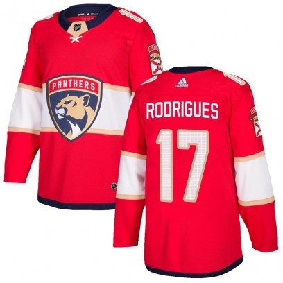 Men's Authentic Florida Panthers Evan Rodrigues Adidas Home Jersey - Red
