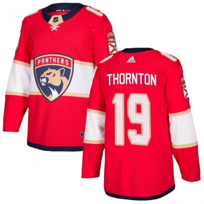 Men's Authentic Florida Panthers Joe Thornton Adidas Home Jersey - Red