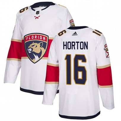 Men's Authentic Florida Panthers Nathan Horton Adidas Away Jersey - White