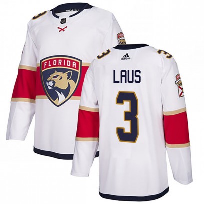 Men's Authentic Florida Panthers Paul Laus Adidas Away Jersey - White