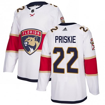 Men's Authentic Florida Panthers Chase Priskie Adidas Away Jersey - White