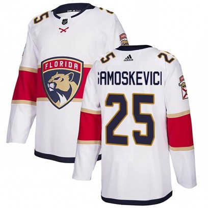Men's Authentic Florida Panthers Mackie Samoskevich Adidas Away Jersey - White