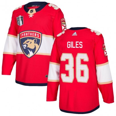 Men's Authentic Florida Panthers Patrick Giles Adidas Home 2023 Stanley Cup Final Jersey - Red