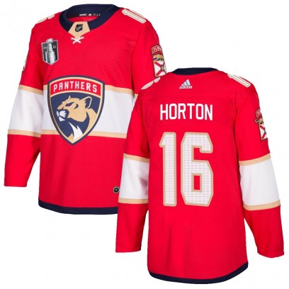 Men's Authentic Florida Panthers Nathan Horton Adidas Home 2023 Stanley Cup Final Jersey - Red