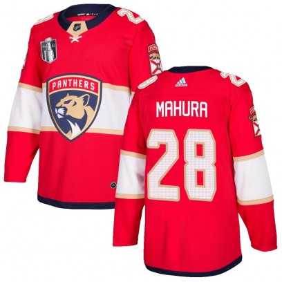 Men's Authentic Florida Panthers Josh Mahura Adidas Home 2023 Stanley Cup Final Jersey - Red