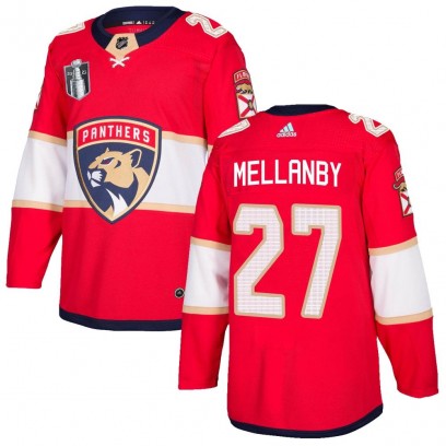 Men's Authentic Florida Panthers Scott Mellanby Adidas Home 2023 Stanley Cup Final Jersey - Red
