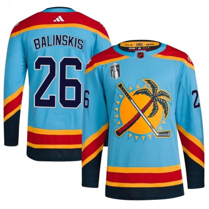 Youth Authentic Florida Panthers Uvis Balinskis Adidas Reverse Retro 2.0 2023 Stanley Cup Final Jersey - Light Blue
