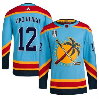 Youth Authentic Florida Panthers Jonah Gadjovich Adidas Reverse Retro 2.0 2023 Stanley Cup Final Jersey - Light Blue