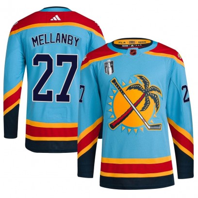 Youth Authentic Florida Panthers Scott Mellanby Adidas Reverse Retro 2.0 2023 Stanley Cup Final Jersey - Light Blue