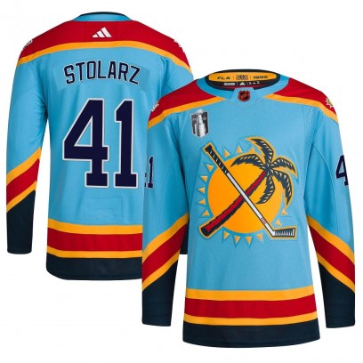 Youth Authentic Florida Panthers Anthony Stolarz Adidas Reverse Retro 2.0 2023 Stanley Cup Final Jersey - Light Blue