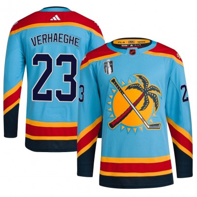 Youth Authentic Florida Panthers Carter Verhaeghe Adidas Reverse Retro 2.0 2023 Stanley Cup Final Jersey - Light Blue