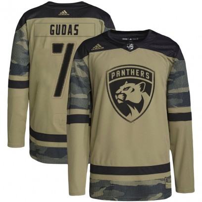 Men's Authentic Florida Panthers Radko Gudas Adidas Military Appreciation Practice Jersey - Camo