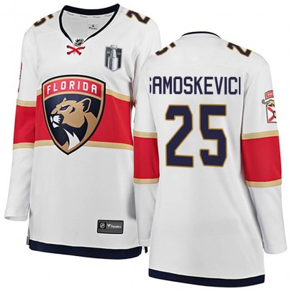 Women's Breakaway Florida Panthers Mackie Samoskevich Fanatics Branded Away 2023 Stanley Cup Final Jersey - White