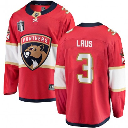 Youth Breakaway Florida Panthers Paul Laus Fanatics Branded Home 2023 Stanley Cup Final Jersey - Red