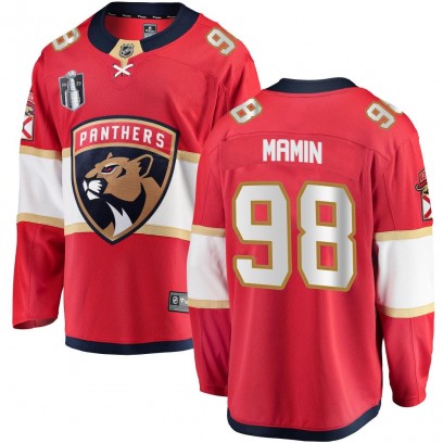 Youth Breakaway Florida Panthers Maxim Mamin Fanatics Branded Home 2023 Stanley Cup Final Jersey - Red