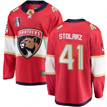 Youth Breakaway Florida Panthers Anthony Stolarz Fanatics Branded Home 2023 Stanley Cup Final Jersey - Red