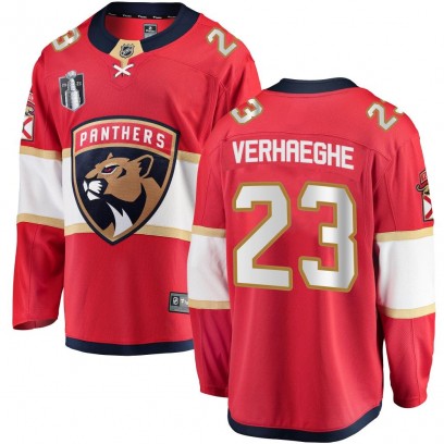 Youth Breakaway Florida Panthers Carter Verhaeghe Fanatics Branded Home 2023 Stanley Cup Final Jersey - Red