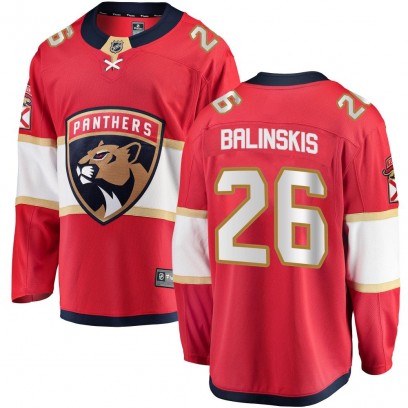 Men's Breakaway Florida Panthers Uvis Balinskis Fanatics Branded Home Jersey - Red