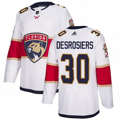 Youth Authentic Florida Panthers Philippe Desrosiers Adidas ized Away Jersey - White